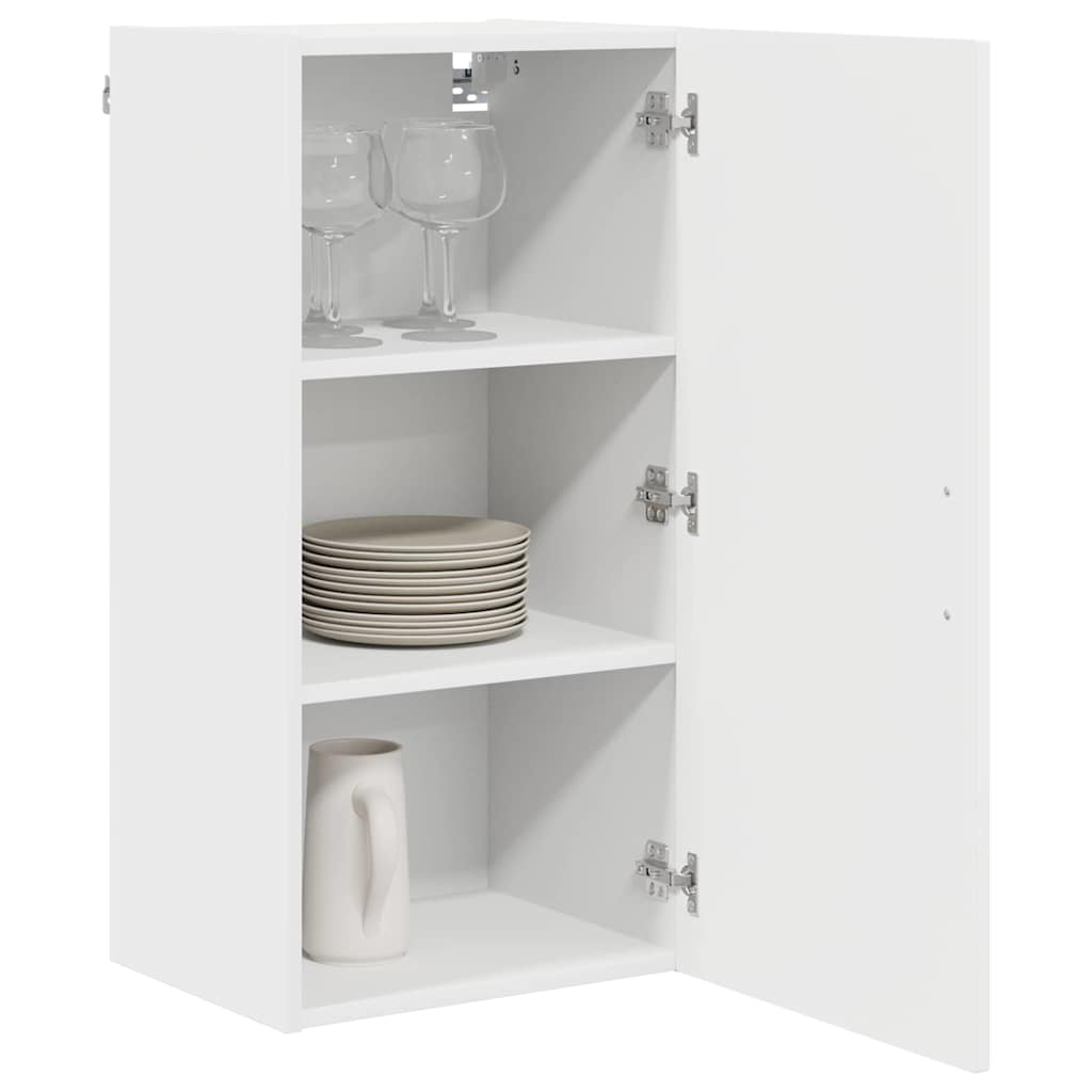 Küchenhängeschrank mit Regal Weiß 40 x 31 x 80 cm Holzwerkstoff